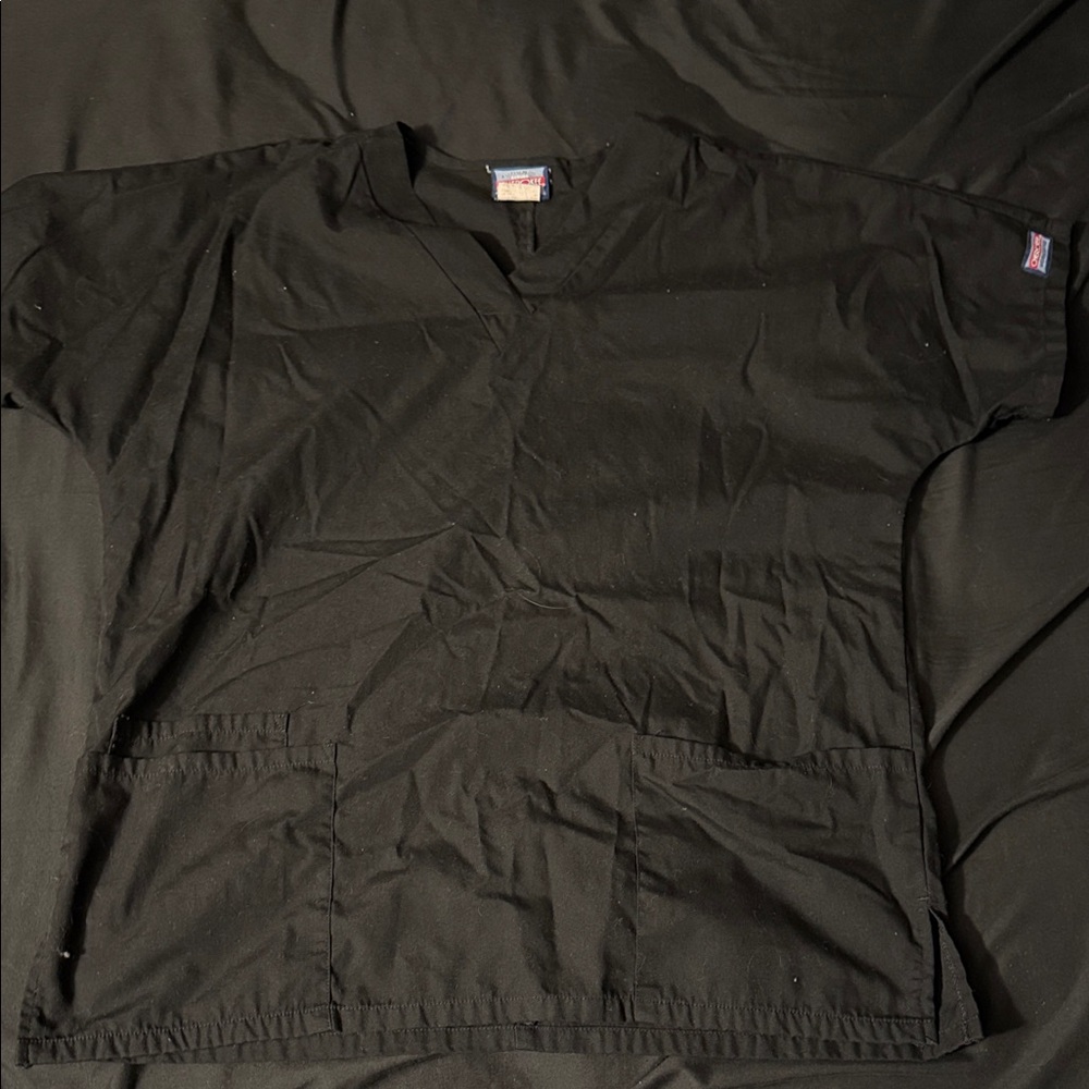 Women’s Black V-Neck Scrub Top